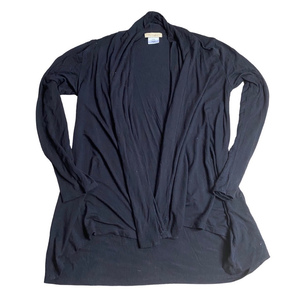 Front Of Closet Black Womens Long Sleeve Cardigan